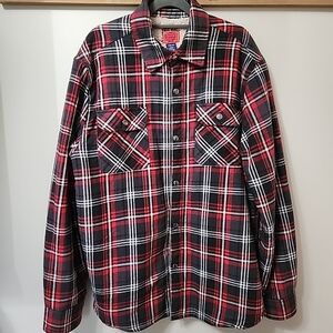 Vintage Big Mac JC Penney Sherpa Lined Flannel Shirt Jacket Plaid Red Men’s M